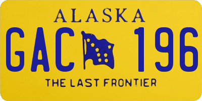 AK license plate GAC196