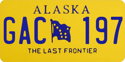 AK license plate GAC197