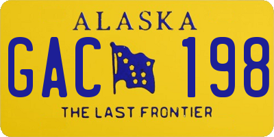 AK license plate GAC198