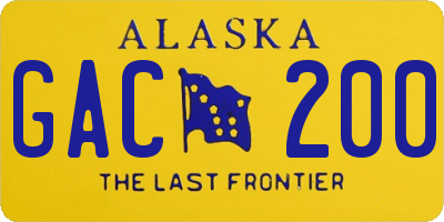 AK license plate GAC200