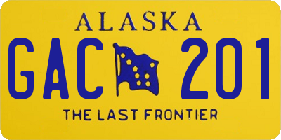 AK license plate GAC201