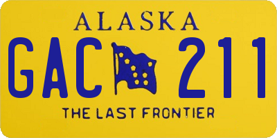 AK license plate GAC211