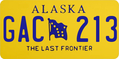 AK license plate GAC213