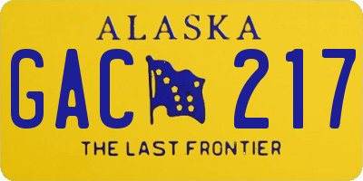 AK license plate GAC217