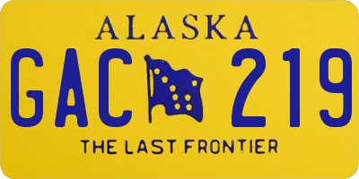 AK license plate GAC219