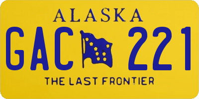 AK license plate GAC221