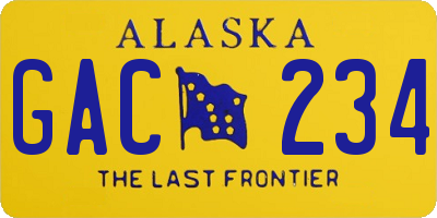 AK license plate GAC234