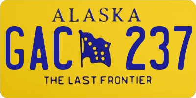 AK license plate GAC237