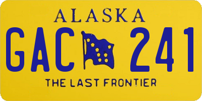 AK license plate GAC241