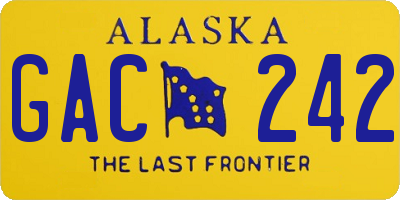 AK license plate GAC242