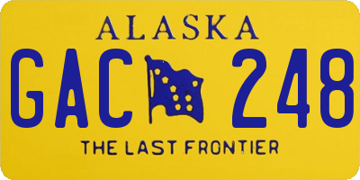 AK license plate GAC248