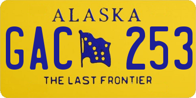 AK license plate GAC253