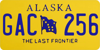 AK license plate GAC256