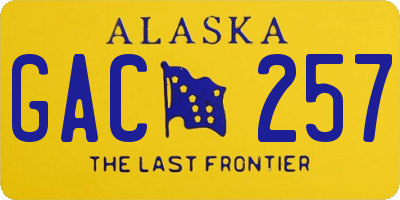 AK license plate GAC257