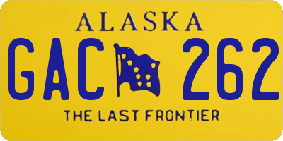 AK license plate GAC262