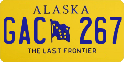 AK license plate GAC267