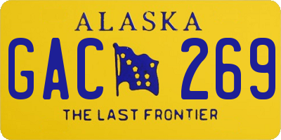 AK license plate GAC269