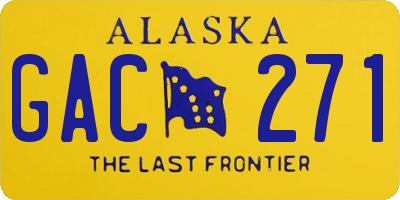 AK license plate GAC271