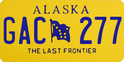 AK license plate GAC277