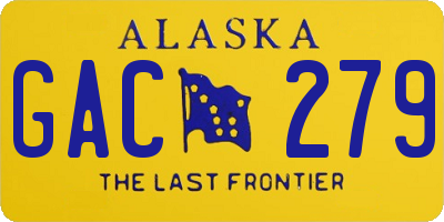 AK license plate GAC279