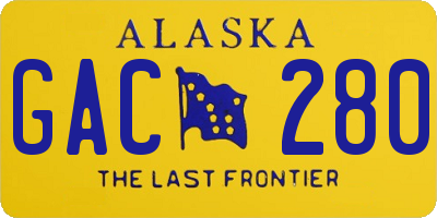 AK license plate GAC280