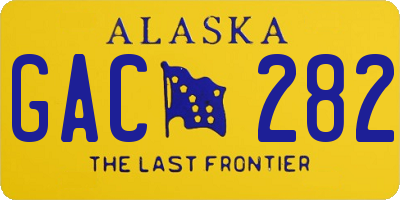 AK license plate GAC282