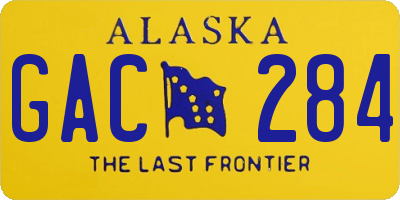 AK license plate GAC284