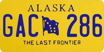 AK license plate GAC286