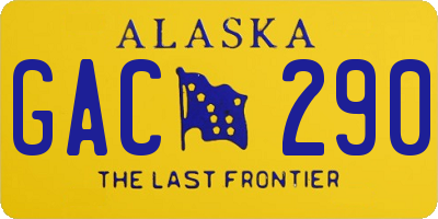 AK license plate GAC290