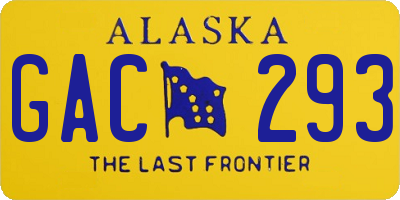 AK license plate GAC293