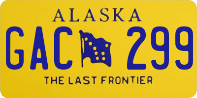 AK license plate GAC299