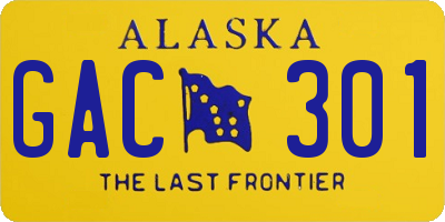 AK license plate GAC301