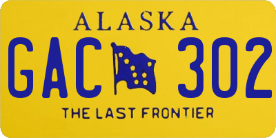 AK license plate GAC302