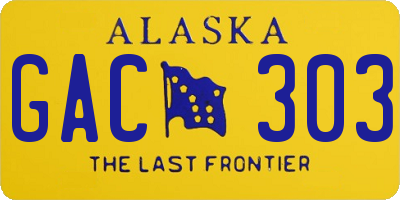 AK license plate GAC303