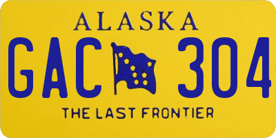 AK license plate GAC304