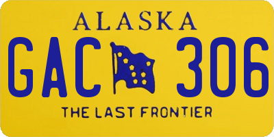 AK license plate GAC306