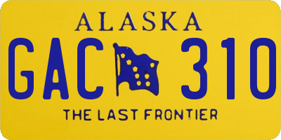 AK license plate GAC310