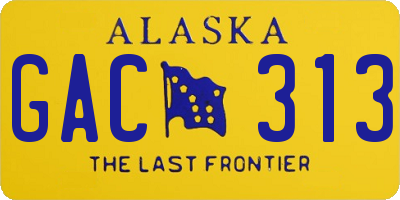 AK license plate GAC313
