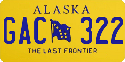 AK license plate GAC322