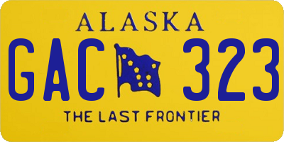 AK license plate GAC323