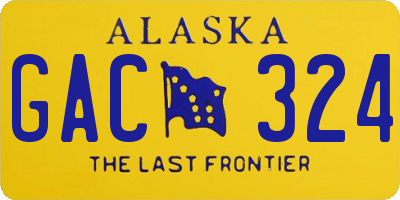 AK license plate GAC324