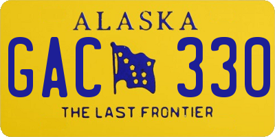 AK license plate GAC330