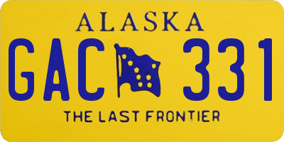 AK license plate GAC331