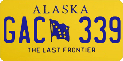 AK license plate GAC339