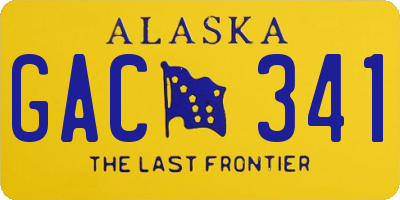 AK license plate GAC341