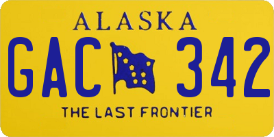 AK license plate GAC342