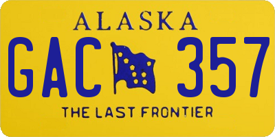 AK license plate GAC357