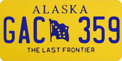 AK license plate GAC359