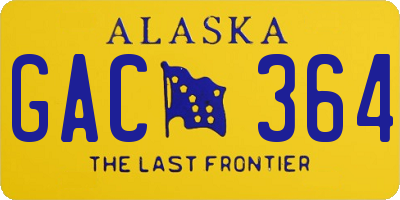 AK license plate GAC364