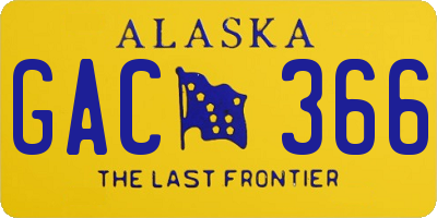 AK license plate GAC366